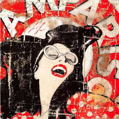 Lorenzo Crivellaro - Serigrafie - Woman in red - Serigrafia  TIRATURA: 200 + XX - cm 49x49 - Galleria Casa d'Arte - Bra (CN)